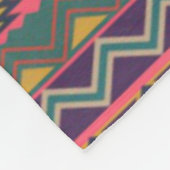 メキシアステカコ手芸のかわいいホットピンク フリースブランケット (角)