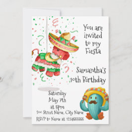メキシアンピナタフィエスタハッピーバースデー招待状 招待状