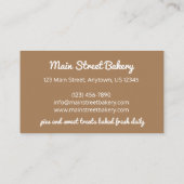 メキシイタリアンコ結婚クッキースノボールベーカリー 名刺 (裏面)