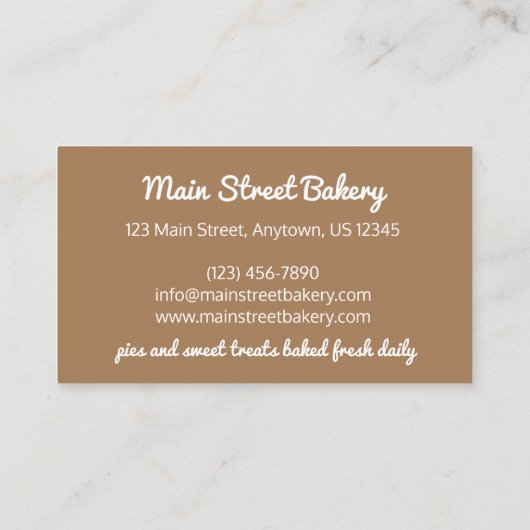 メキシイタリアンコ結婚クッキースノボールベーカリー 名刺 (裏面)