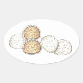 メキシイタリアンコ結婚クッキースノボールベーカリー 楕円形シール (正面)