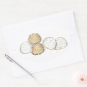 メキシイタリアンコ結婚クッキースノボールベーカリー 楕円形シール (封筒)