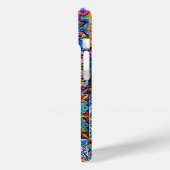 メキシエレガントコのタラベラの赤い黄色のタイルのモノグラム Case-Mate iPhoneケース (裏面 / 左)