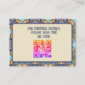 メキシエレガントコのタルベ結婚ラ詳細QRコード エンクロージャーカード (裏面)