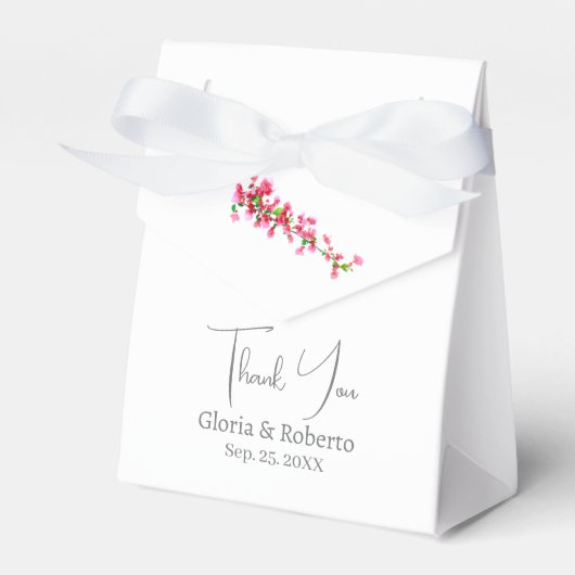 メキシエレガントコの結婚Haciendaスタイルありがとう フェイバーボックス (正面サイド)