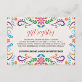 メキシエレガントコカラフルフローラ結婚フィエスタ エンクロージャーカード (正面)