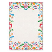 メキシエレガントコカラフルフローラ結婚フィエスタ テーブルナンバー (裏面)