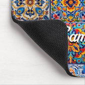 メキシエレガントコタラベラの赤い黄色のタイル マウスパッド (コーナー)