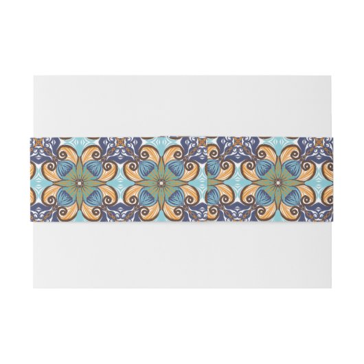 メキシエレガントコフローラタラベラ結婚タイル 招待状ベリーバンド (裏面例)