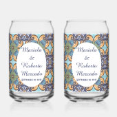 メキシエレガントコフローラタラベラ結婚楕円 ガラス缶 (正面)