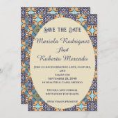 メキシエレガントコフローラタラベラ結婚楕円 セーブザデート (正面/裏面)