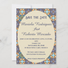 メキシエレガントコフローラタラベラ結婚楕円 セーブザデート