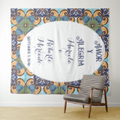 メキシエレガントコフローラタラベ結婚ラ背景 タペストリー (インサイチュ(横))