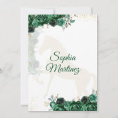 メキシエレガントコプリンセスエメラルドグリーンキンセアニラ 招待状 (裏面)