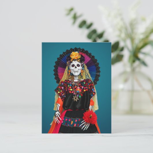 メキシエレガントコ服のカトリ伝統的ーナ シーズンポストカード (スタンド正面)