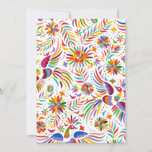 メキシエレガントコ花模様シンコデマヨフィエスタ 招待状 (裏面)