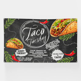 メキシカスタマイズコ・レストラン・タコ火曜日グラフィック 横断幕