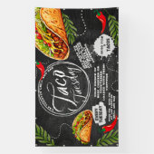 メキシカスタマイズコ・レストラン・タコ火曜日グラフィック 横断幕 (縦)