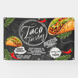 メキシカスタマイズコ・レストラン・タコ火曜日グラフィック 横断幕