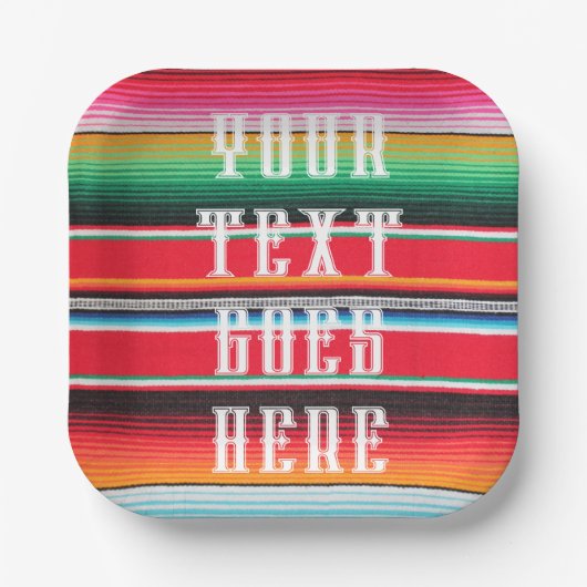 メキシカスタムカンポンチョ毛布cinco de mayo ペーパープレート (正面)