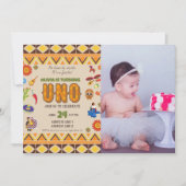 メキシカスタムコテーマ女子の最初の誕生日 招待状 (正面)