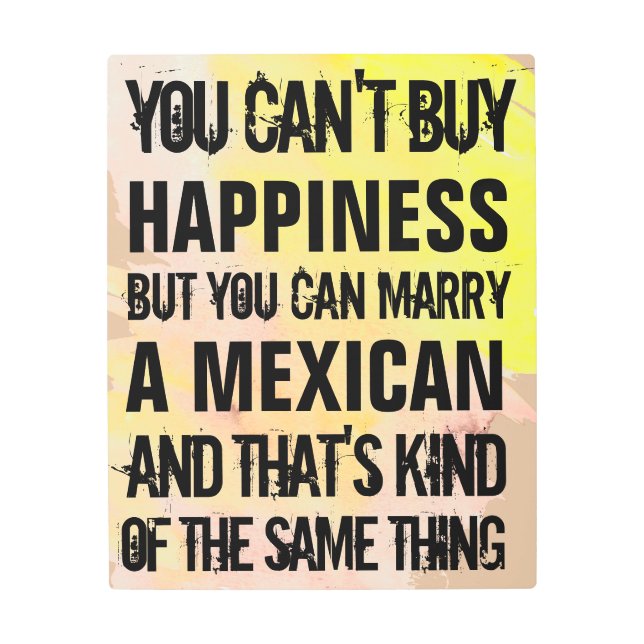 メキシカスタムコ伝統ハピネス・ユーモア メタルプリント (正面)