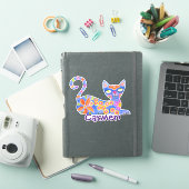 メキシカスタムコAlebrijeビニールステッカー – Cat シール (iPadカバー)