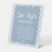 メキシカタラベラ夜おむつ赤ちゃんシャワーゲームサイン 台座サイン (正面)