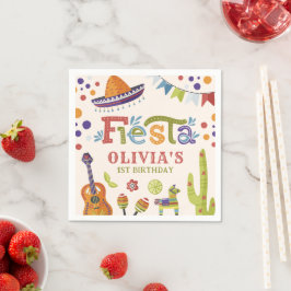 メキシカラフルカンフィエスタファースト誕生日 スタンダードカクテルナプキン