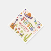 メキシカラフルカンフィエスタファースト誕生日 スタンダードカクテルナプキン (角)