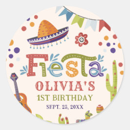 メキシカラフルカンフィエスタファースト誕生日 ラウンドシール