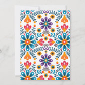 メキシカラフルカンフィエスタフローラブライダルシャワー 招待状 (裏面)