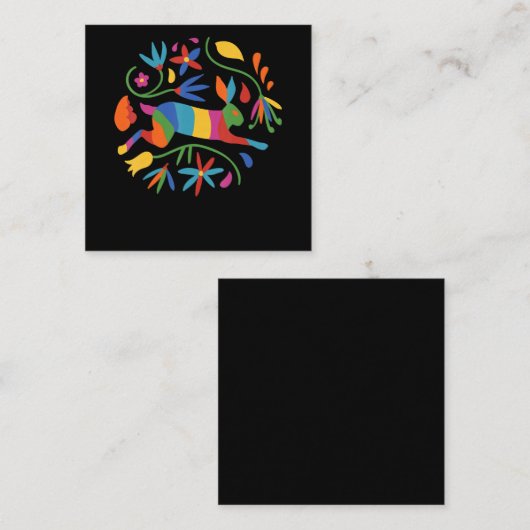 メキシカラフルコのおとみ晴れと花 スクエア名刺 (正面/裏面)