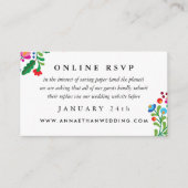 メキシカラフルコのオ結婚ンラインRSVPカード エンクロージャーカード (正面)