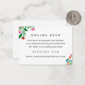 メキシカラフルコのオ結婚ンラインRSVPカード ノートカード (正面/裏面インサイチュ)