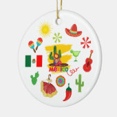 メキシカラフルコのクリスマス飾り セラミックオーナメント (左)