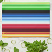 メキシカラフルコのサーペストライプキッチンタオル キッチンタオル (折り畳み)