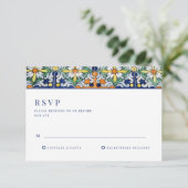 メキシカラフルコのタイル結婚アーチ 出欠カード (スタンド正面)