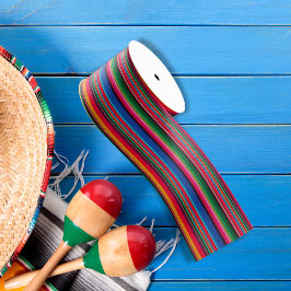 メキシカラフルコの伝統的セラペ贈り物 グログランリボン