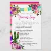 メキシカラフルコの愛の新郎がゲームを言う (正面/裏面)