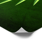 メキシカラフルコの民族仮面(緑のオウム付き) ポスター (角)