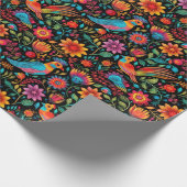 メキシカラフルコの花柄 ラッピングペーパー (角)