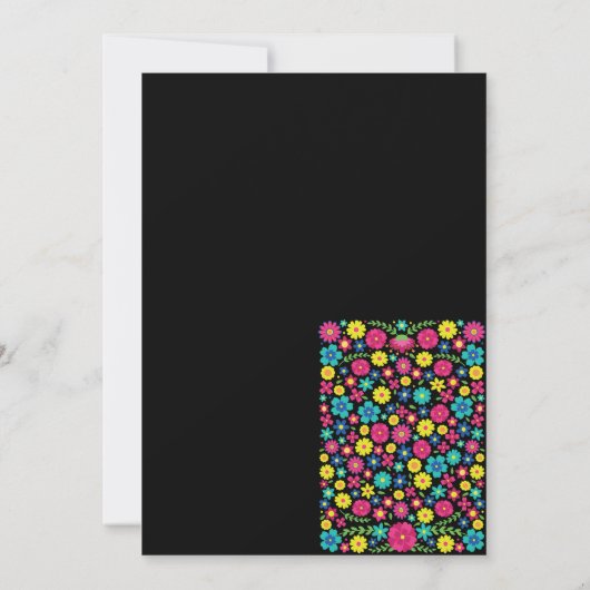 メキシカラフルコの花結婚式招待状 案内状 (裏面)