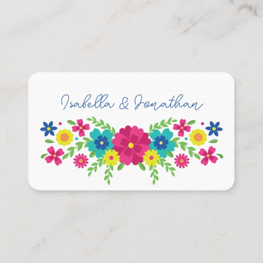 メキシカラフルコの花 プレイスカード (裏面)