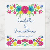 メキシカラフルコの花 ワインラベル (シングルラベル)