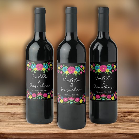 メキシカラフルコの花 ワインラベル