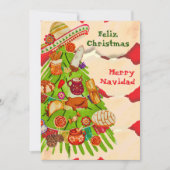メキシカラフルコオーナメントクリスマスツリー シーズンカード (正面)