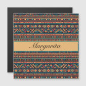 メキシカラフルコスタイルパターン マグネット招待状 (正面/裏面)