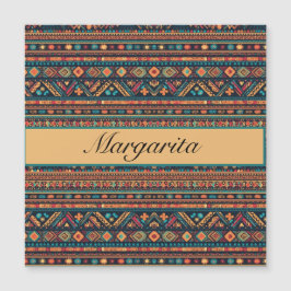 メキシカラフルコスタイルパターン マグネット招待状