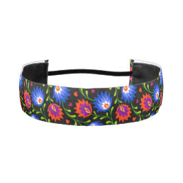 メキシカラフルコスタイル花パタエレガントーン アスレチックヘッドバンド